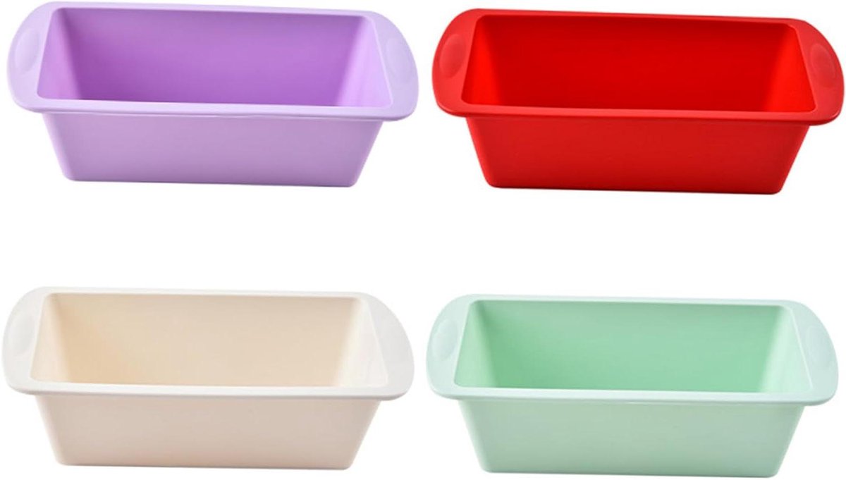 Siliconen cakevorm - Bakvorm set - Oven bakken - Antiaanbaklaag - 4 stuks 19 cm - Meerdere kleuren