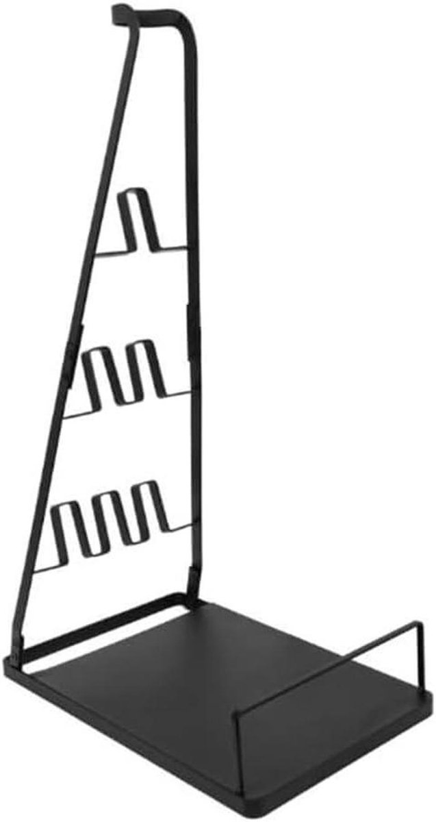 Stofzuiger Houder - Vloerstandaard Accessoires - Opbergen Reinigingsspullen - Geen Installatie Nodig - Universele Pasvorm - Zwart