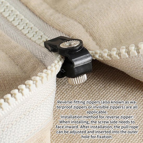 Reparatieset Ritssluiting - Rits Vervangers - Kleding Repareren - Universeel Verstelbaar - 3 Maten - Metaal — afbeelding 4