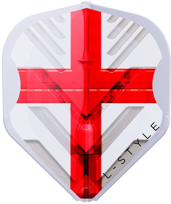 L-Style L1 EZ V-Series England Clear White - Dart Flights van L-Style — afbeelding 3