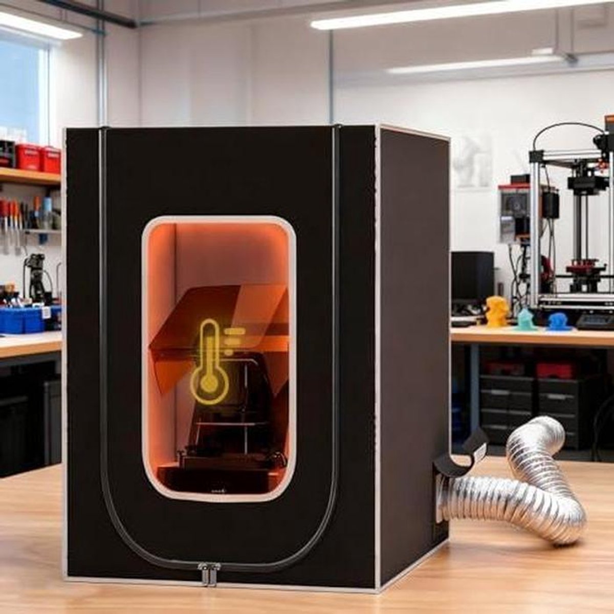 3D Printer Behuizing - Print Omhulsel - Stabiele Prints - Geur Isolatie - 55x65x78 cm - Zwart