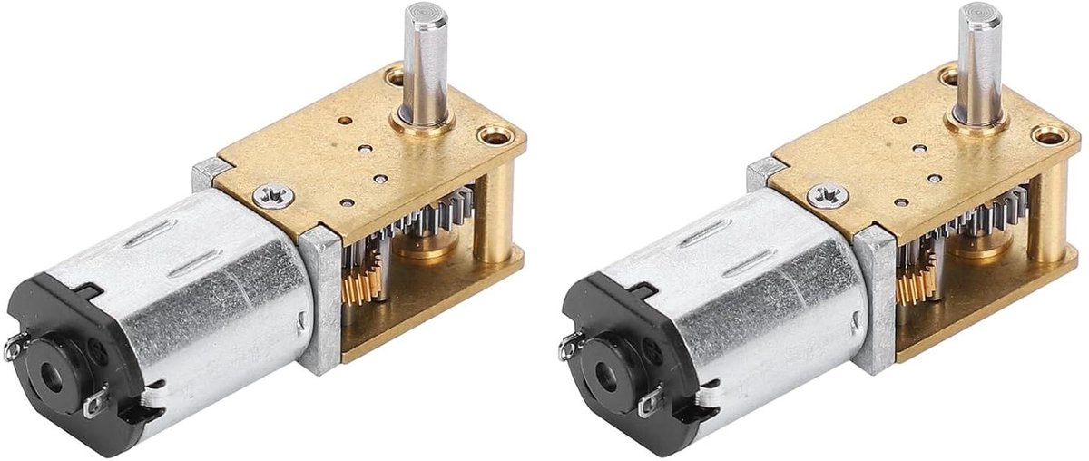 Metalen Reductiemotor - Kleine Motor - Robotica Projecten - CW CCW Rotatie - 2 Stuks 53 RPM - Metaal