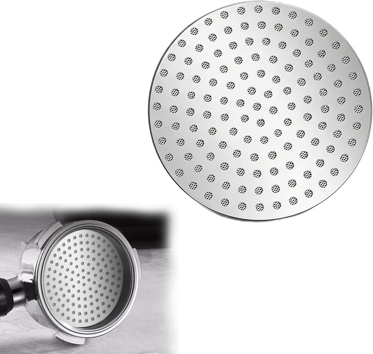 51mm Strainer Accessoires voor Espresso Machines RVS Dispenser Ring en Tweede Net voor Perfecte Extractie van Koffie