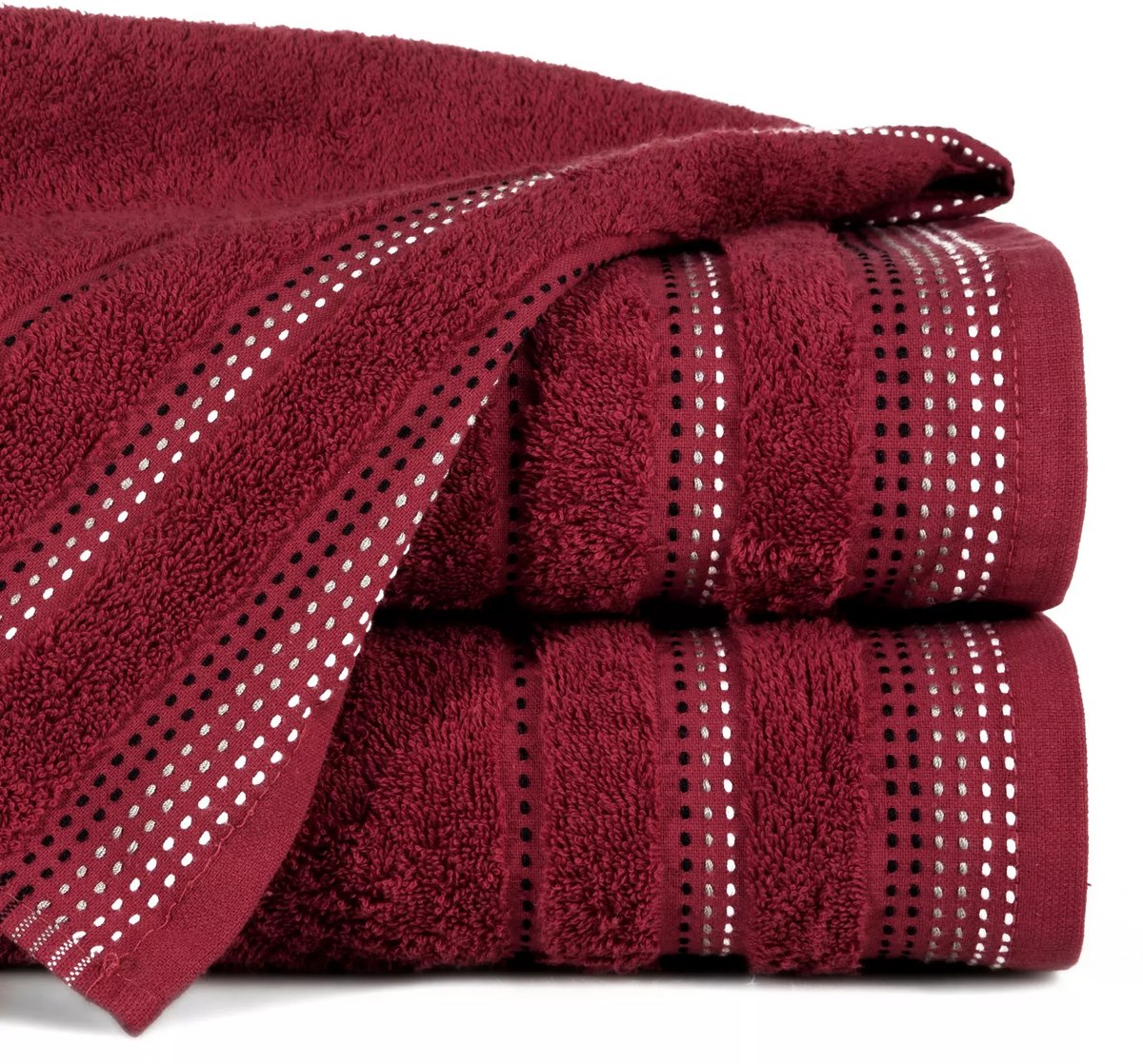 Bordeauxrode badstof handdoek 70x140 cm - Zacht en absorberend