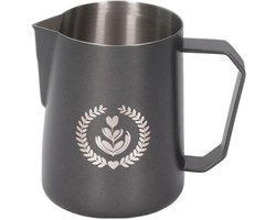Opschuimkan Melk - Pitcher Kruik - Latte Art Maken - Roestvrij Staal - 450 ml - Grijs