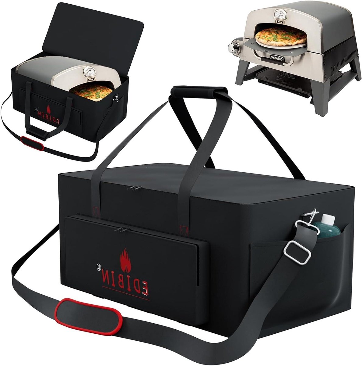 Pizzaoven Draagtas Opbergtas Grill Transport en Opslag Waterdicht Oxford Materiaal CGG-403 Model Zwart