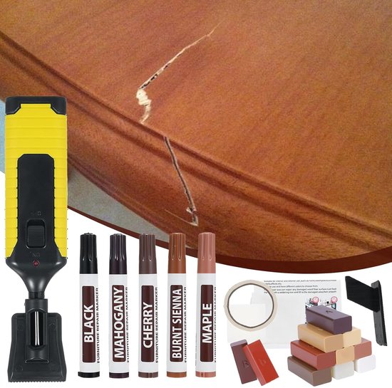 Laminaat Reparatieset - Houtreparatie Kit - Vloer Herstellen - Waterdicht Overschilderbaar - 11 Houttinten - Meerdere Kleuren — afbeelding 3