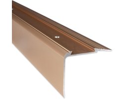 PROVISTON | Staircase | Anodized aluminium | Bronze light | Width 58 mm | Height 45 mm | Length 2700 mm | Drilled | Stair profile | Corner profile | 1 piece