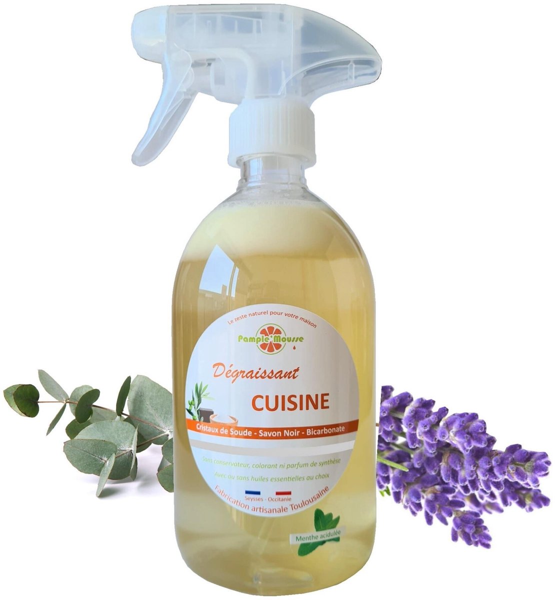 100% Plantaardige Marseille keuken spray reiniger LAVENDEL- reinigt - ontvet - Marseille zeep 500ml