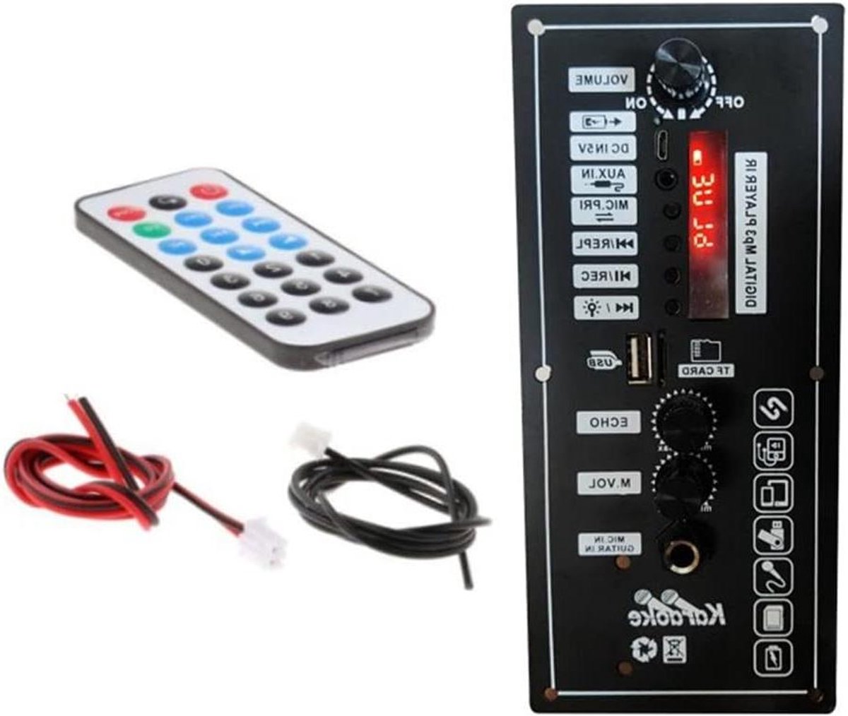Versterker Boord - Audio Module - Muziek Afspelen - Bluetooth AUX TF - 5-8 Inch - Zwart