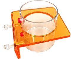 Voerring Aquarium - Voederbakje Vis - Vis Voeren - Precisie Afgiftesysteem - 9.5 cm - Oranje
