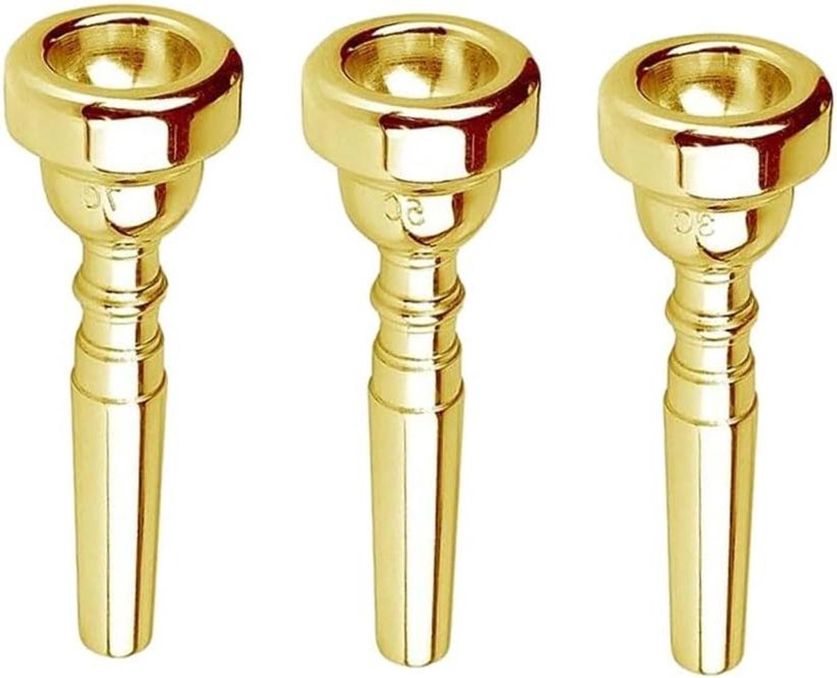 Mondstuk Set - Muziek Accessoires - Muziek Maken - Koperlegering - 3 Stuks - Goud