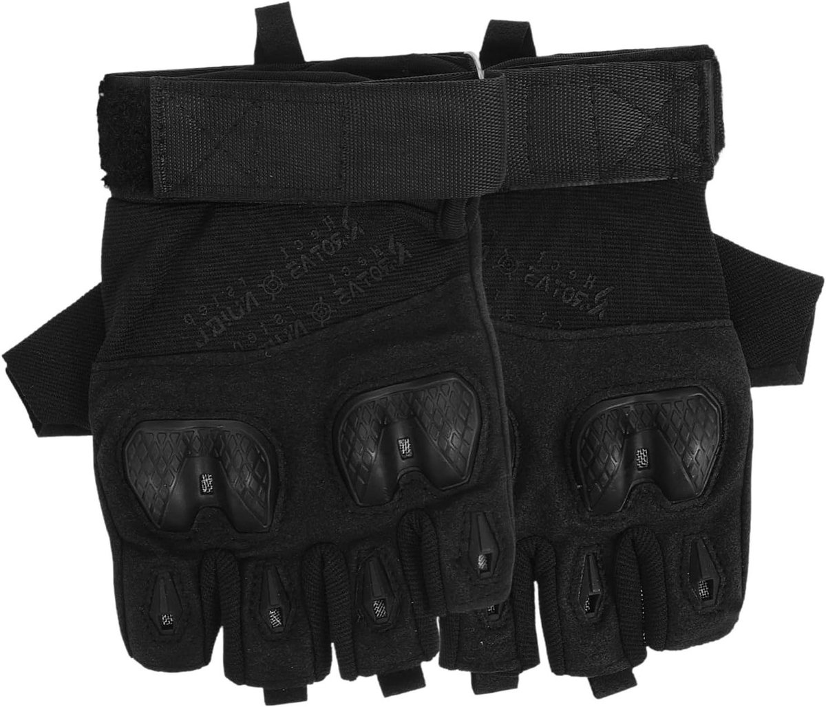 Antislip Handschoenen - Roeihandschoenen Klimhandschoenen - Buitensporten - Half Vinger Design - 17.50X13.50X2.00CM - Zwart