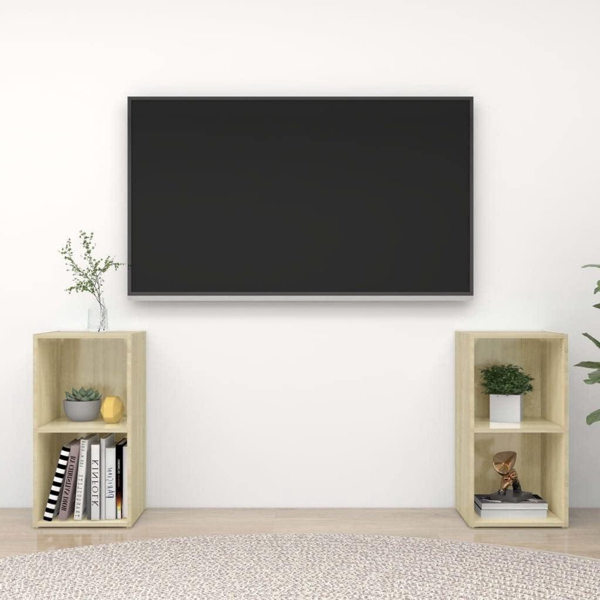TV-kast - TV-meubel - Opbergen Multimedia - Flexibel plaatsbaar - 72 cm - Sonoma eiken