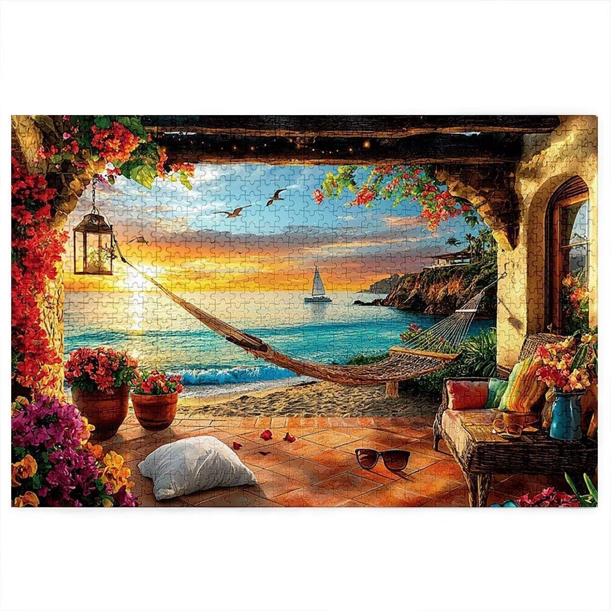 Landschap Puzzel - 5000 Stukjes - Ontspannend Tijdverdrijf - Houten Stukjes - 156x105 cm - Meerkleurig