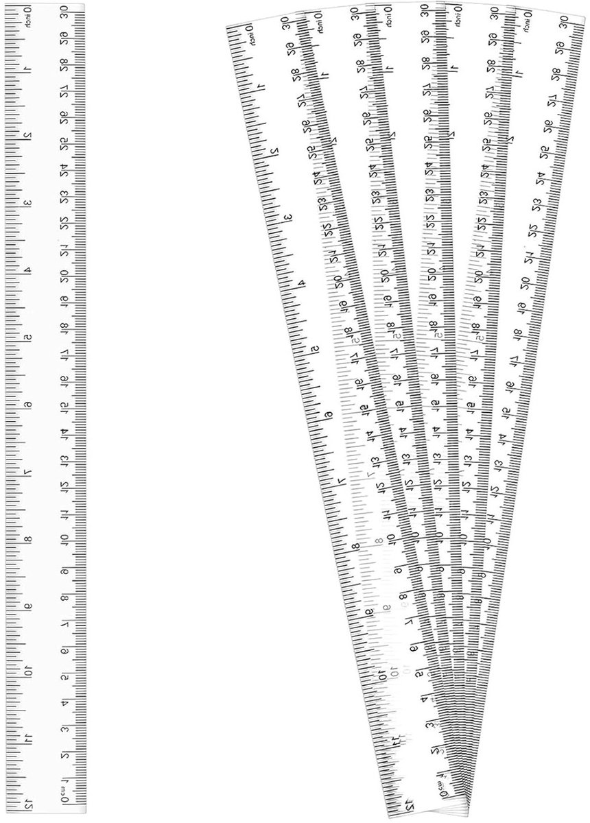 80 Stuks 30 cm Transparante Liniaal, 12 Inch Plastic Linialen voor Kantoor en Architectuur Gebruik