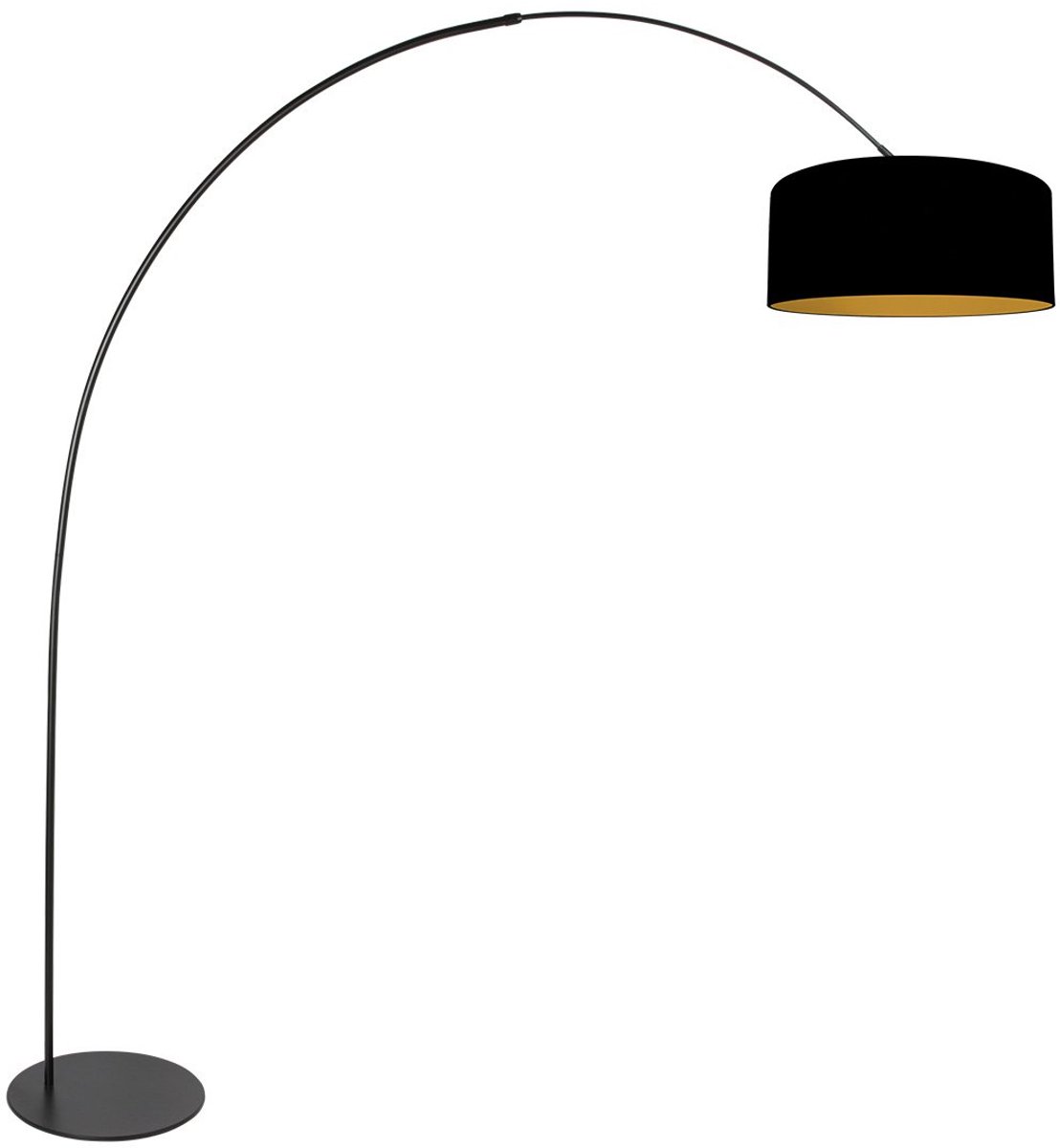 Anne Lighting - vloerlamp - Curve - zwart - metaal - booglamp - E27 - 4270ZW
