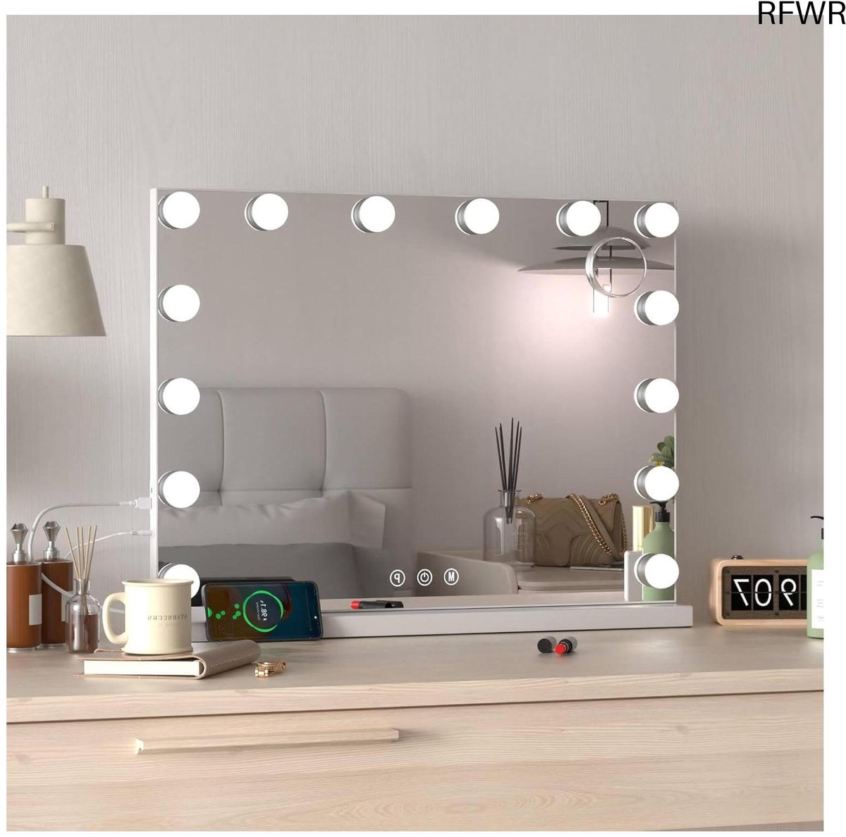 Hollywood Spiegel met Verlichting - Make Up Spiegel - Make Up Tafel - Verlichting