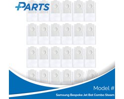 Samsung Bespoke Jet Bot Combo Steam Stofzakken (24 Stuks, Plus.Parts® alternatief voor VCA-RDB95)