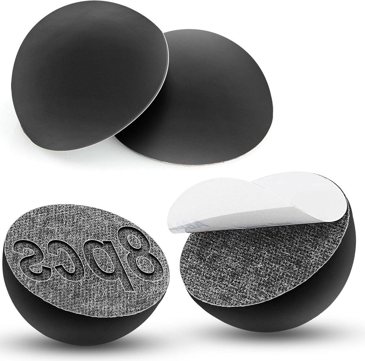 Set van 8 Zelfklevende Rubber Voeten - 30mm Spikes voor Speakers, Subwoofers en Meubels, Beschermende Buffer voor Stabiliteit en Geluidsisolatie