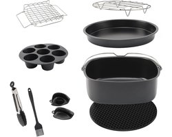 Accessoires pour Airfryer, ensemble de 10 pièces pour Airfryer de 8 pouces, compatible avec COSORI XXL 5.5L et 6.2L, idéal pour la cuisson et la friture