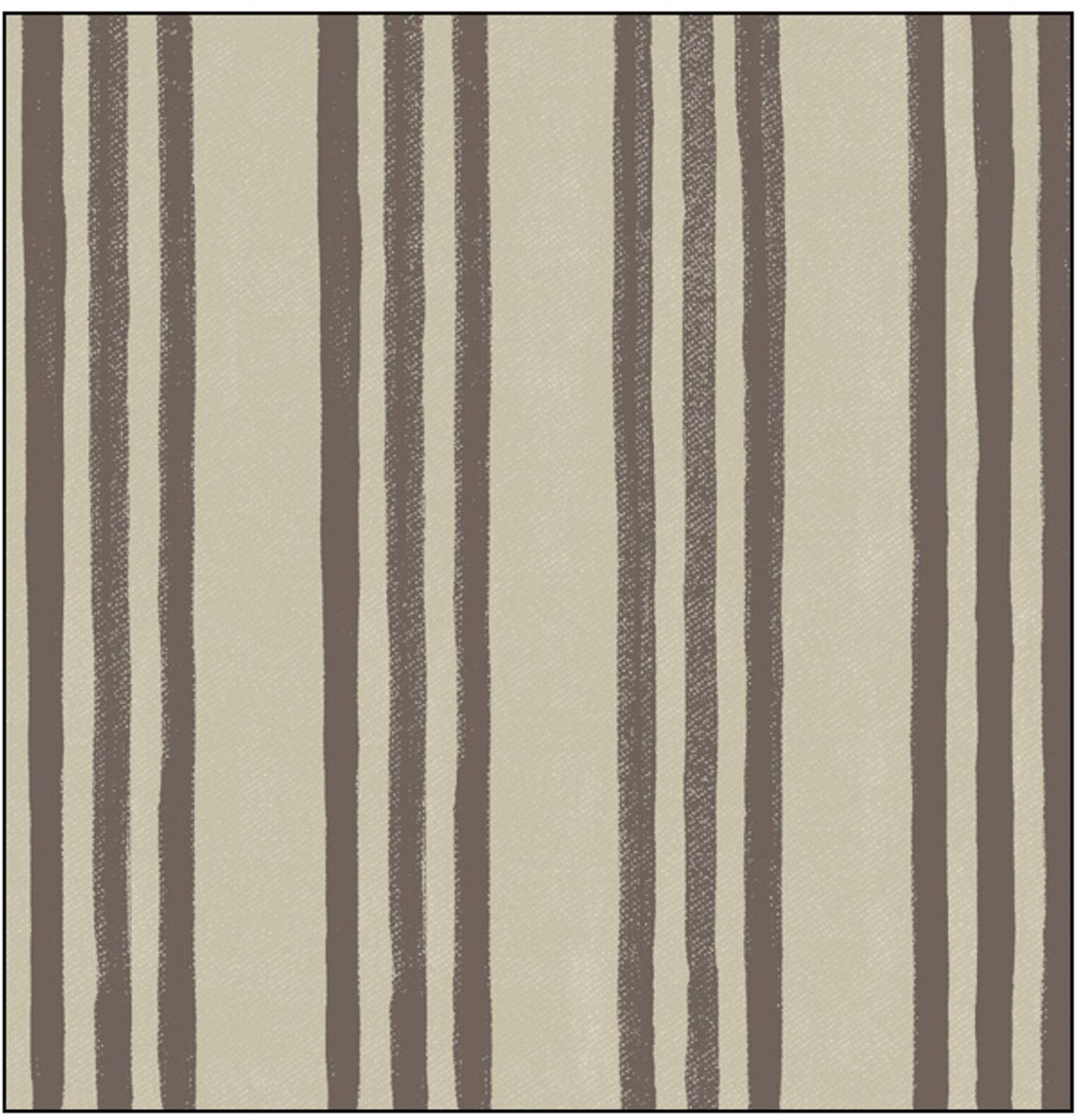 J-Line servet Strepen - papier - taupe/bruin - large - 9 pakken van 20