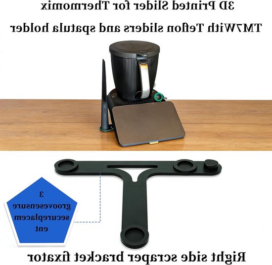 Sliding board voor keuken, glijmat met Teflon slider en uitsparingen, beschermt de weegschaal en vergemakkelijkt het verplaatsen (zwart) - ideaal voor koken en bakken van Merkloos — afbeelding 2