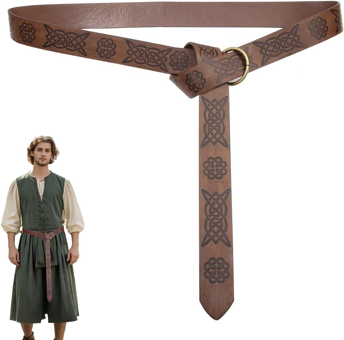 Middeleeuwse en Vintage Riem met Koord, Geschikt voor Vrouwen bij Rollenspel en Toneelvoorstellingen, Ideaal voor Cosplay en Historische Evenementen