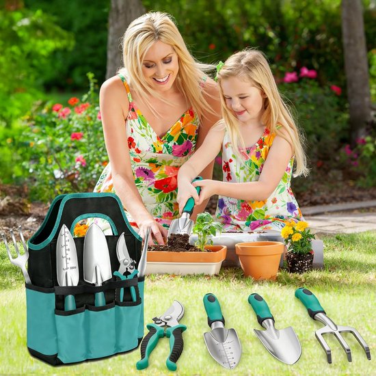 Tuingereedschap Set - Complete Tuinset met Handgereedschap - Inclusief Schep, Hark & Snoeischaar - Ergonomisch & Duurzaam - Ideaal voor Tuin, Balkon & Cadeau van Tuingereedschap. — afbeelding 3