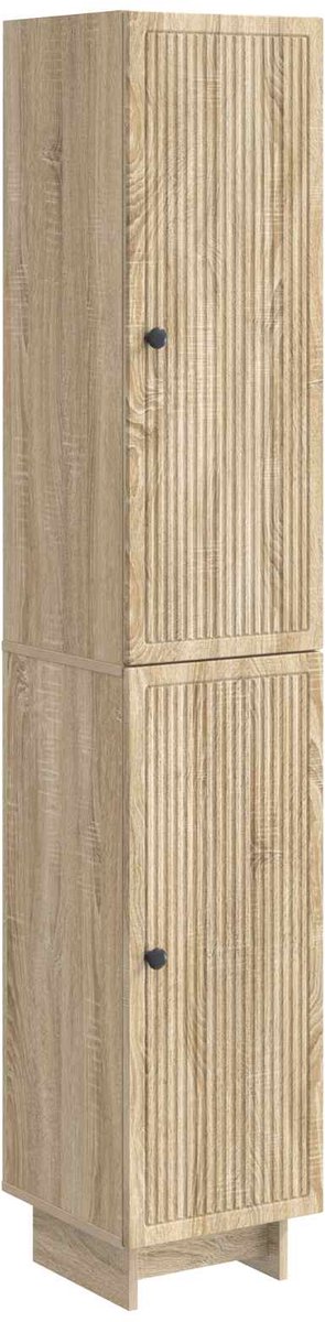 vidaXL Kast - Set - 2 - st - Sonoma - Eiken - Bewerkt - hout Sonoma eiken