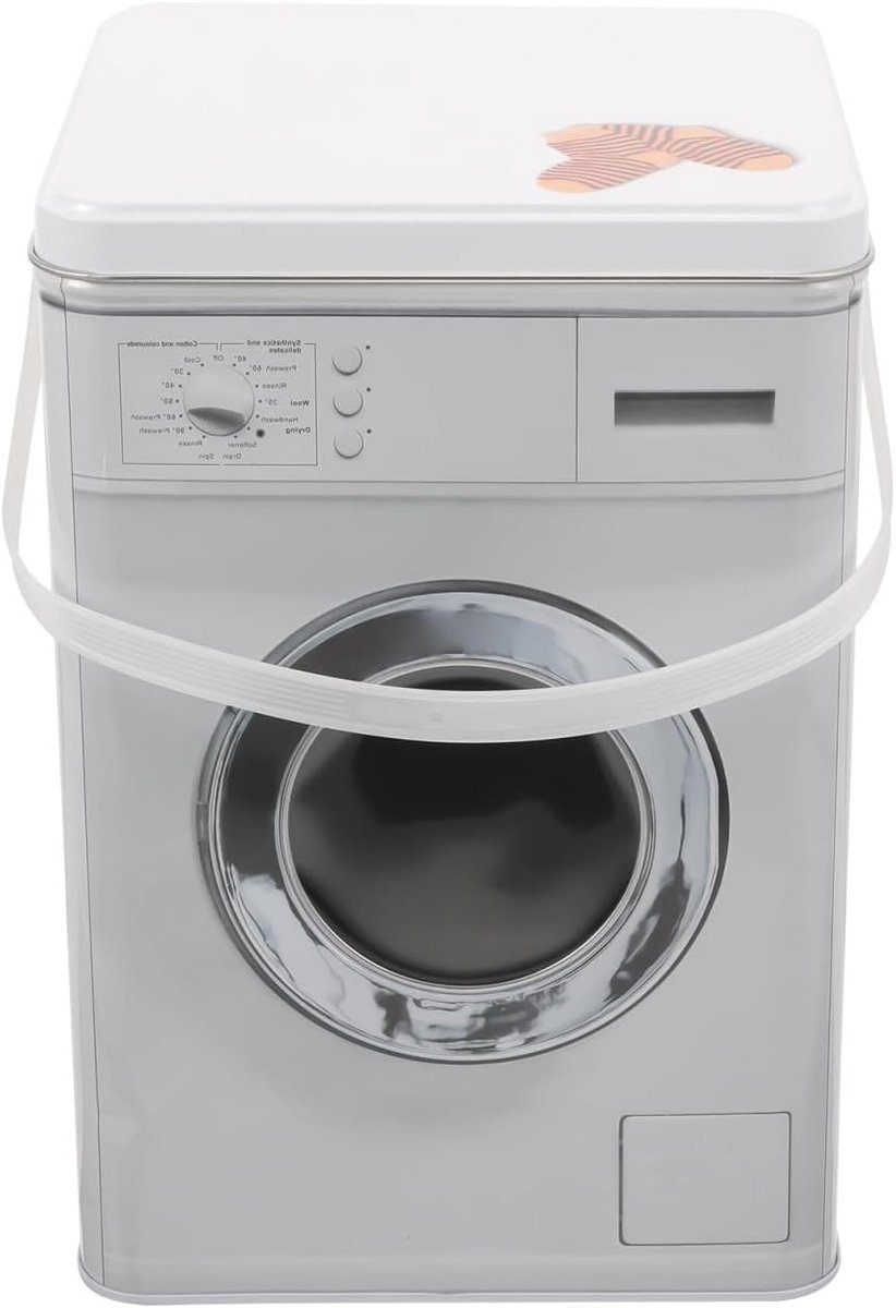 Container voor waspoeder - Opbergdoos in de vorm van een wasmachine voor efficiënt wasmiddel en poederopslag