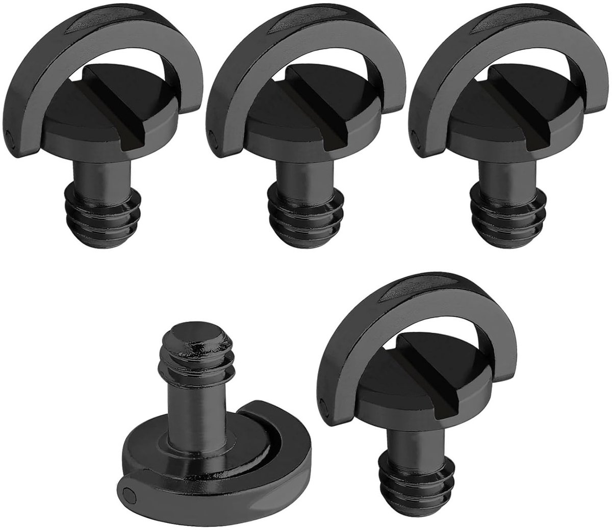 D-Ring 1/4 Inch Camera Bevestigingsschroeven voor Statief, 5 Stuks, Geschikt voor Fotografie en Videografie