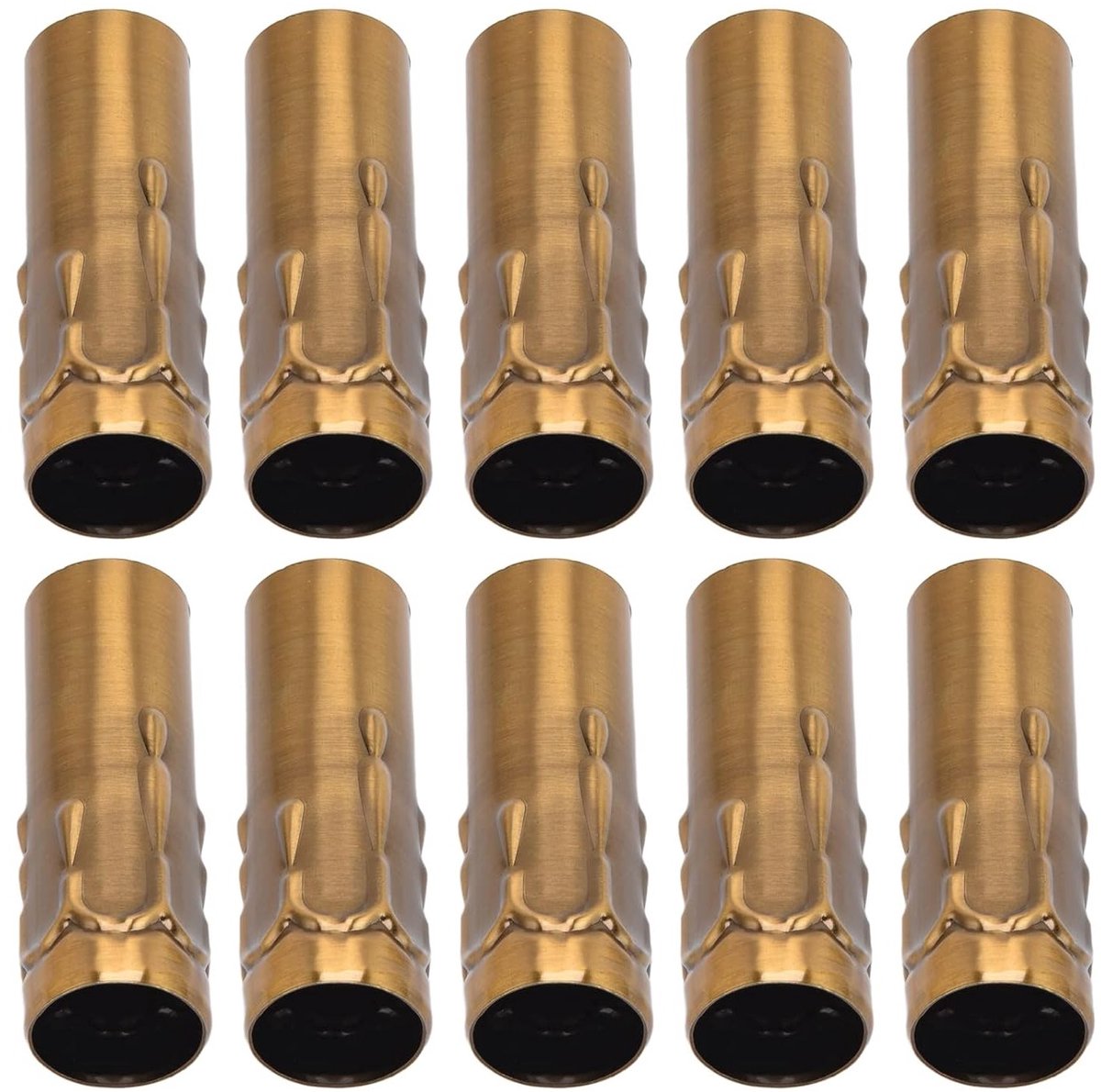 Decoratieve kaarsenhouders in de vorm van een zeil, E14 fitting, 25 x 80 mm, bronskleurig, ideaal voor sfeervolle verlichting en candelabers