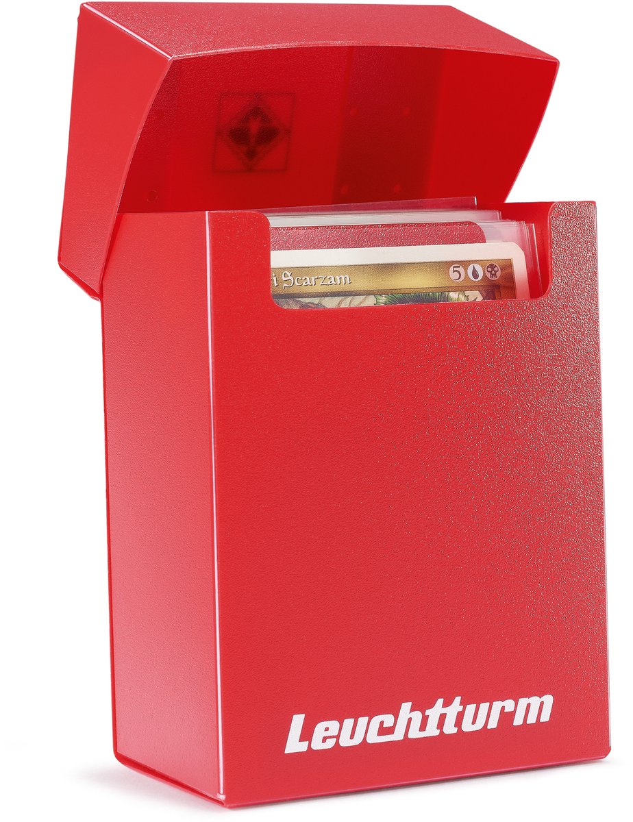Deck Box, voor Gaming TCG Kaarten - geschikt voor 100 kaarten - in de kleur Rood