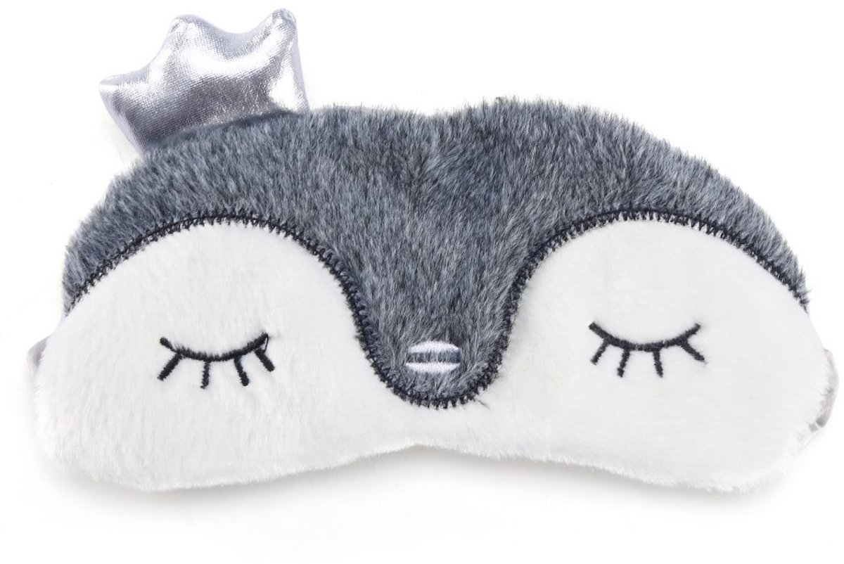 Dailygoods - Dailygoody - Slaapmasker - Pluche Dierpatronen - Warmtefunctie - 5 Kleuren - Schattig en Comfortabel - Voor Thuis en Reizen - Hert Model