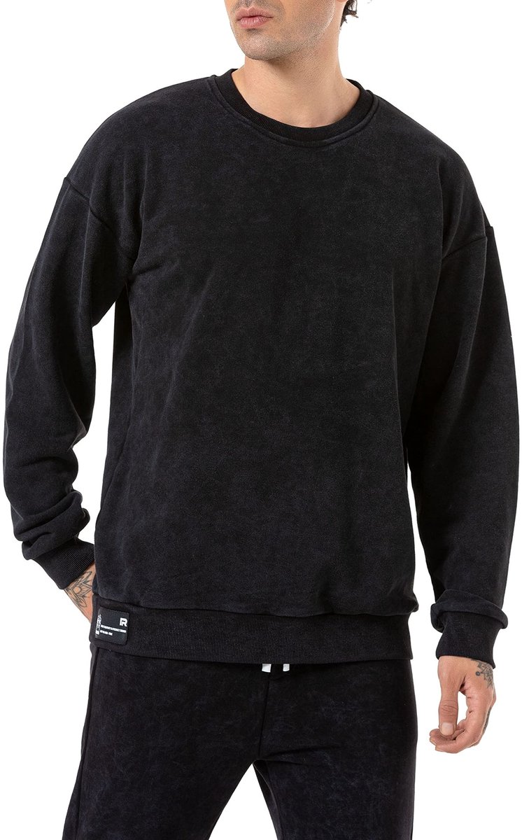 Dailygoods - Sweatshirt met Batik Effect voor Heren, Grijs, XXL
