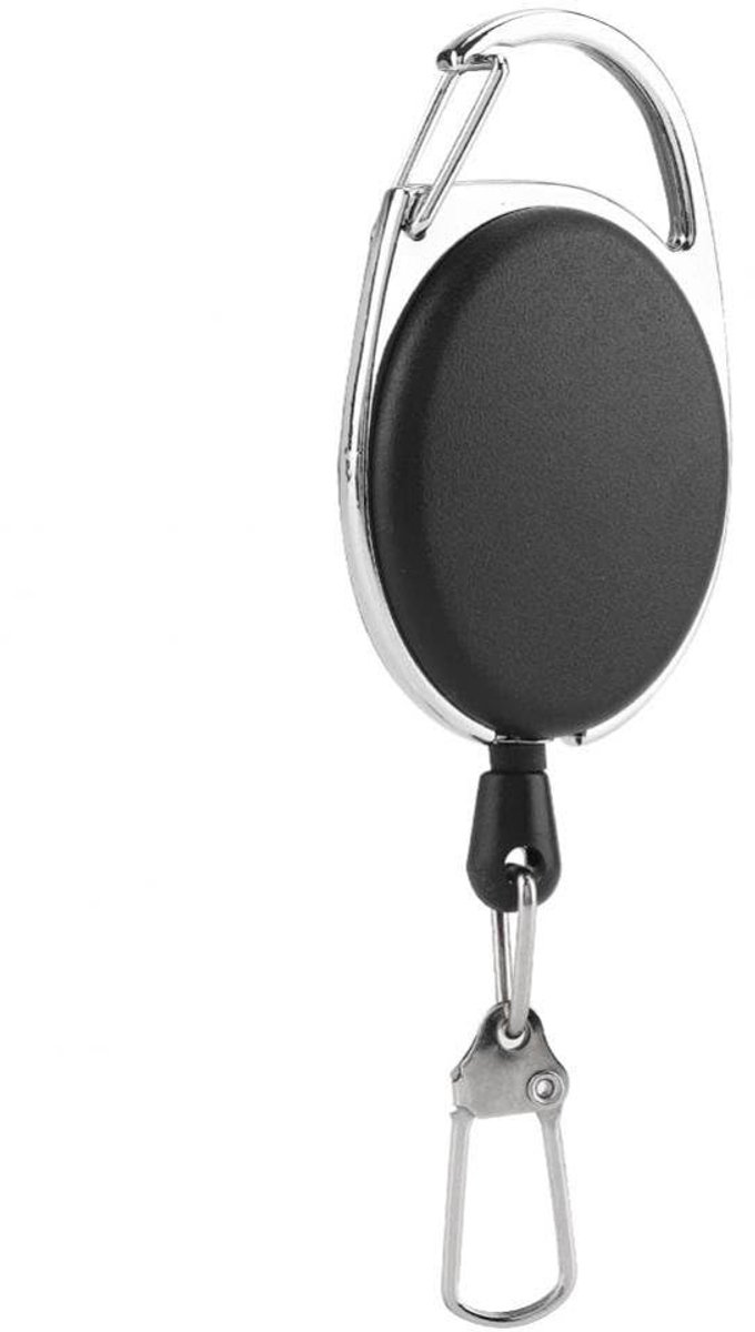 Dailygoods - Dailygoody - Intrekbare Sleutelhanger - ID-kaarthouder - Duurzaam en Lichtgewicht - 10 x 10 cm - Sleutelrol - Ideaal voor Outdooractiviteiten - Geschi