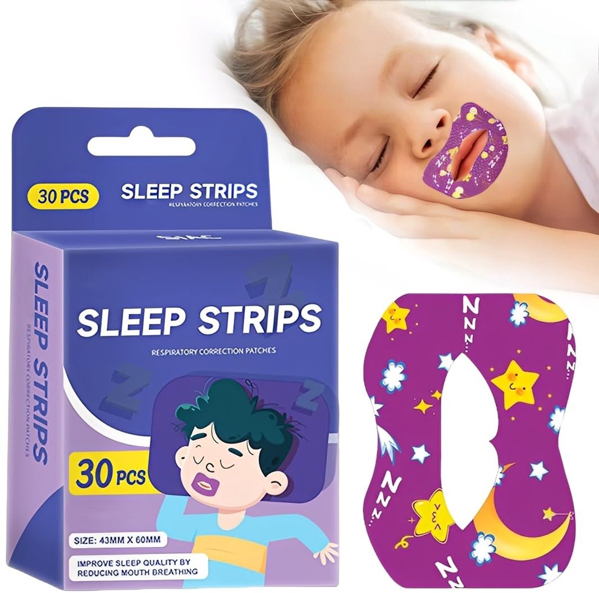 Dailygoods - Hypoallergene Mondslaapstrips voor Kinderen en Jongeren