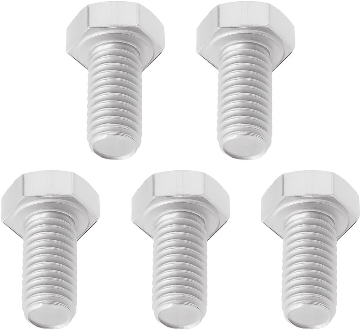 Dailygoods - Set van 5 RVS Zeshoekige Bouten M8 x 16 mm