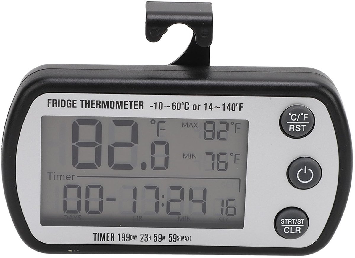 Dailygoods - Digitale Koelkastthermometer met Groot LCD-scherm