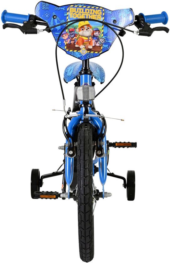 Rubble & Crew Kinderfiets - Jongens - 16 inch - Blauw - Twee handremmen van Nickelodeon — afbeelding 3