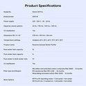 Productspecificaties voor de JIMMY Matrix M9 Pro waterzuiveraar, inclusief modelnummer, vermogen, watercapaciteit en filtertypes.