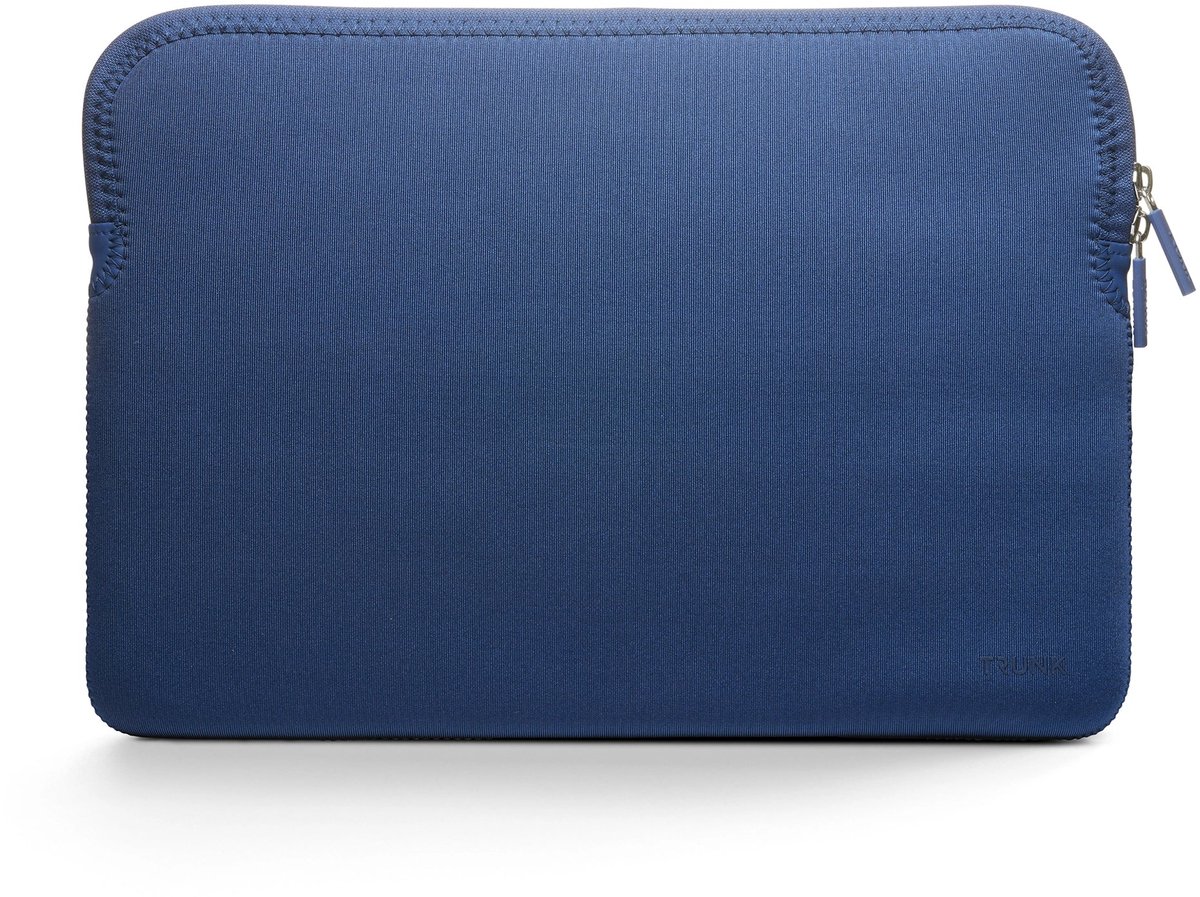 Trunk Neoprene Sleeve MacBook Pro/Air/Neo 13 – Duurzame Neopreenmix – Zacht en Pluchen Interieur – Wasbaar in Machine op 30 Graden - Blauw