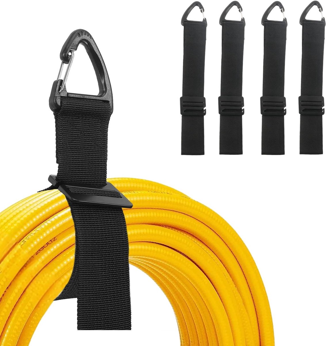 Dailygoods - Cosensi - Dailygoody - Kabel Organizer - Set van 4 - Flexibel en Aanpasbaar - Zwart - Voor Cables en Hoses - Ideaal voor Garage en Werkplaats