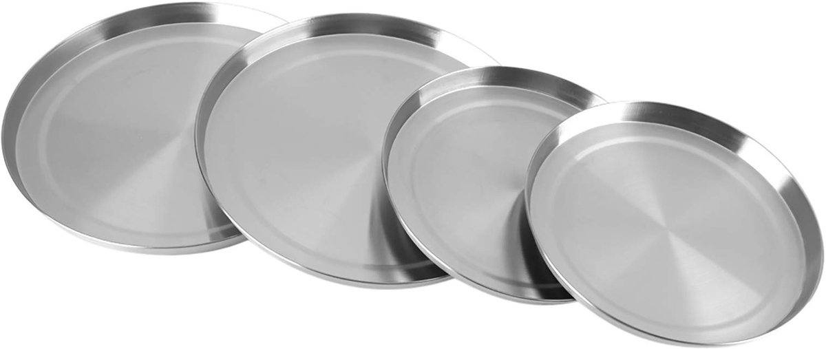 Dailygoods Innovra Dailygoods Dailygoody Fornuisbranderafdekking Keukenaccessoire Extra werkruimte Zilver Set van 4 stuks Geschikt voor elektrische kookplaten Roestvr