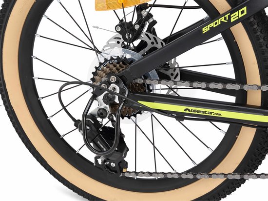 Bikestar kinderfiets MTB Sport 7speed 20inch zwart/groen van Bikestar — afbeelding 4