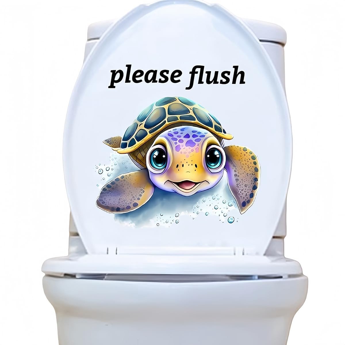 Dailygoods - Waterdichte Vinyl Toiletdeksel Sticker met Schildpad Motief