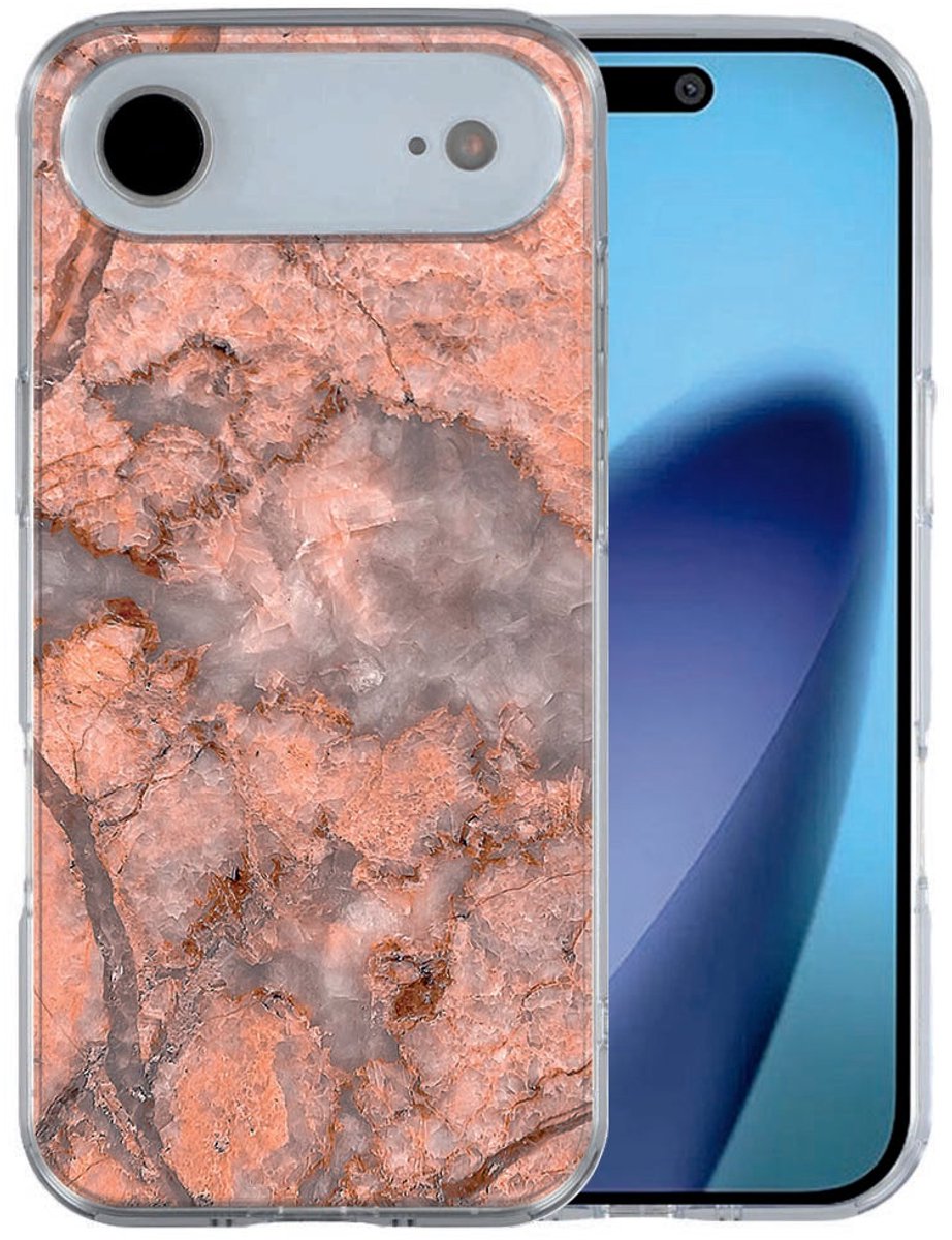 iPhone Air siliconen hoesje Marmer Oranje