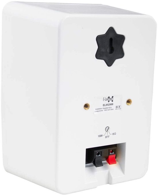 E-Lektron M-255 wandluidspreker - Passief - 8 Ohm en 100V - Wit — afbeelding 3