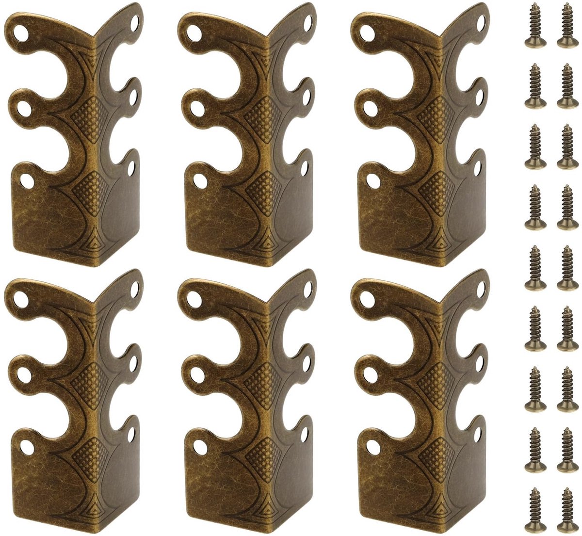 Dailygoods - Innovra - Dailygoods - Set van 12 Metalen Hoekbeschermers voor Meubels